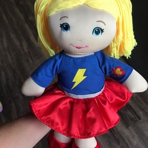 Superhero blonde plush doll NWOT